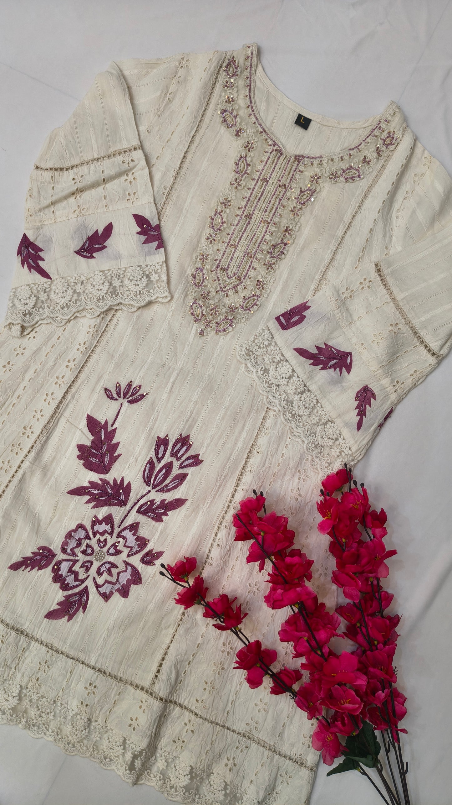 Premium Kora Cotton Brush Painted Suit