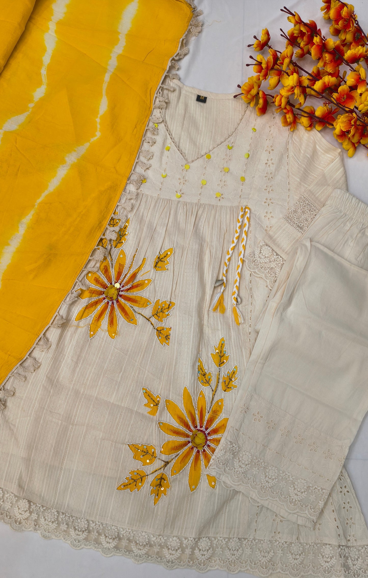 Premium Kora Cotton Brush Painted Short Set