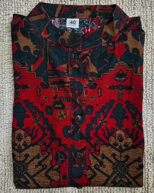 Beautiful Rayon Printed Multicolour Cord Set with Palazzo