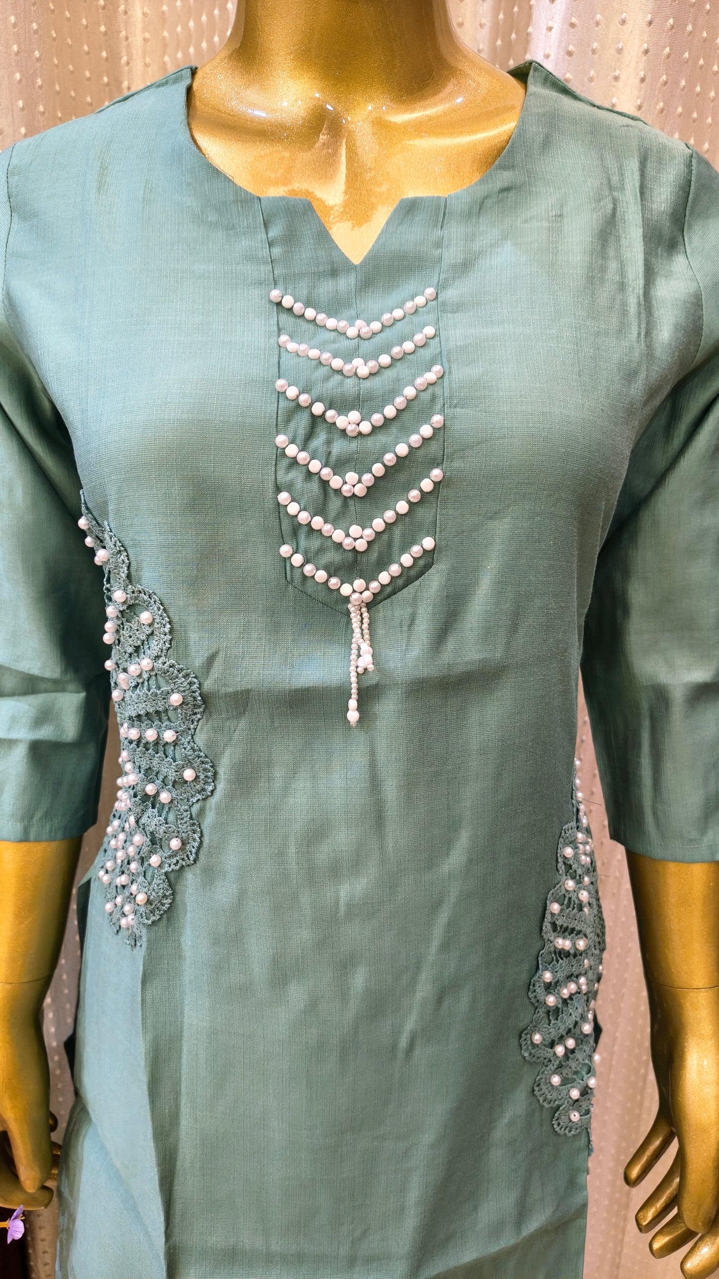 Premium Vertican Cord Set with Hand work design