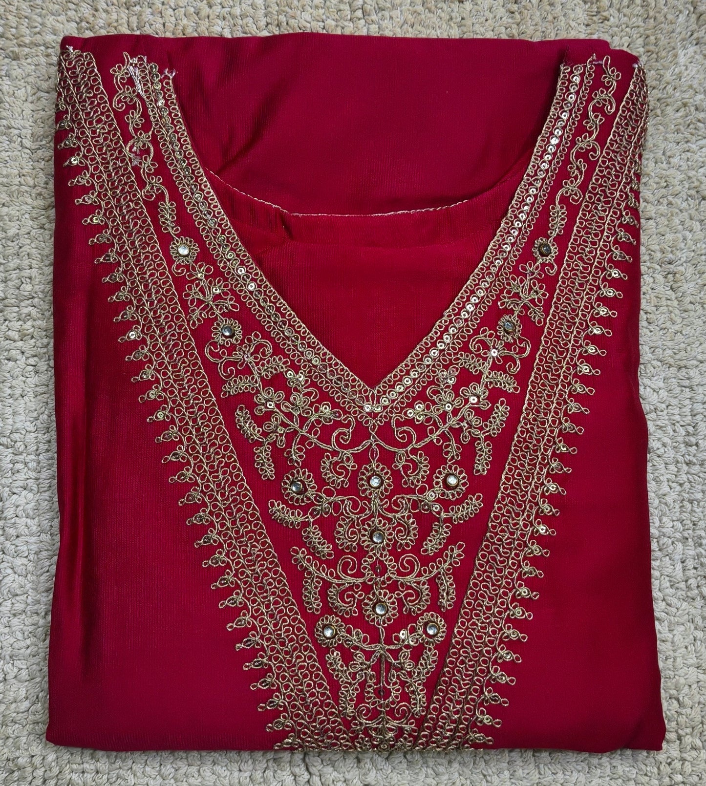 Pretty Pink Chinnon Silk With Heavy Embroidery Sequence Work Salwar Suit