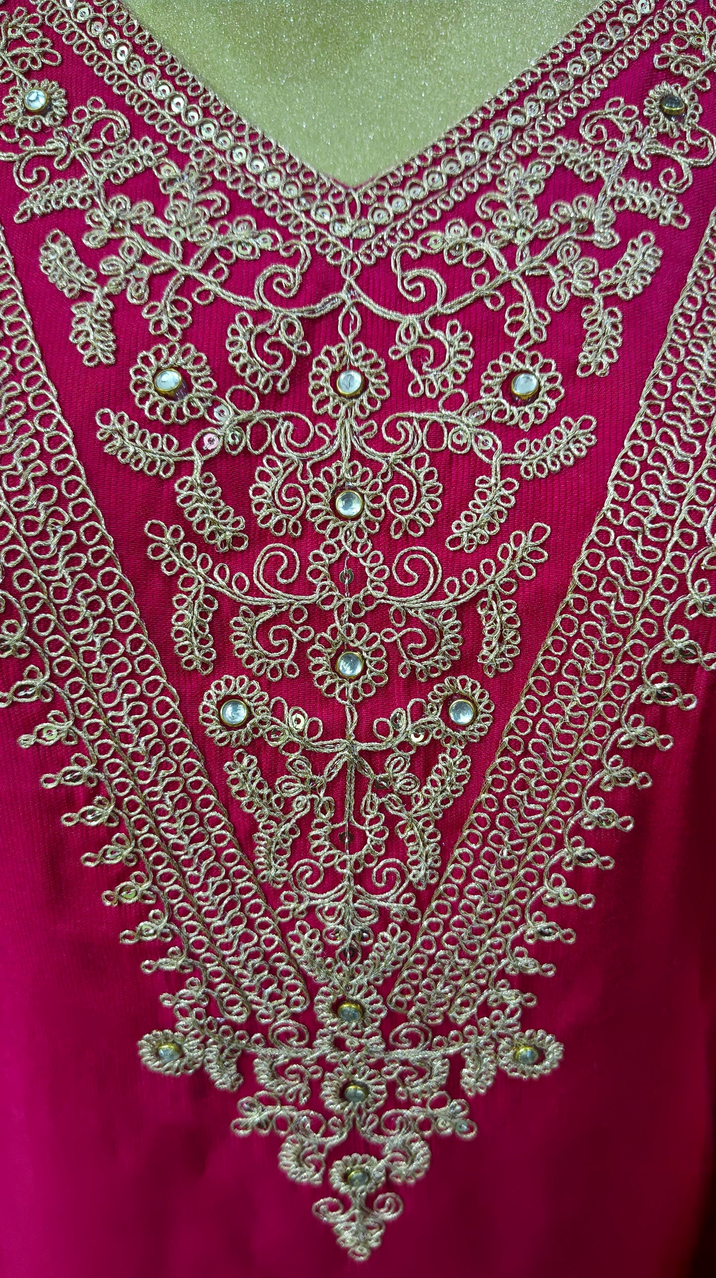 Pretty Pink Chinnon Silk With Heavy Embroidery Sequence Work Salwar Suit