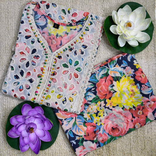 Beautiful Cotto Floral Coord- Multicolour
